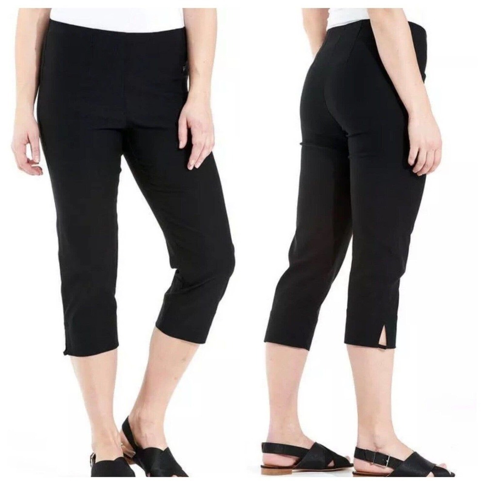 LauRie 36 Gabriella Regular Trouser Black Crop Pants Stretch XS S Equestrian